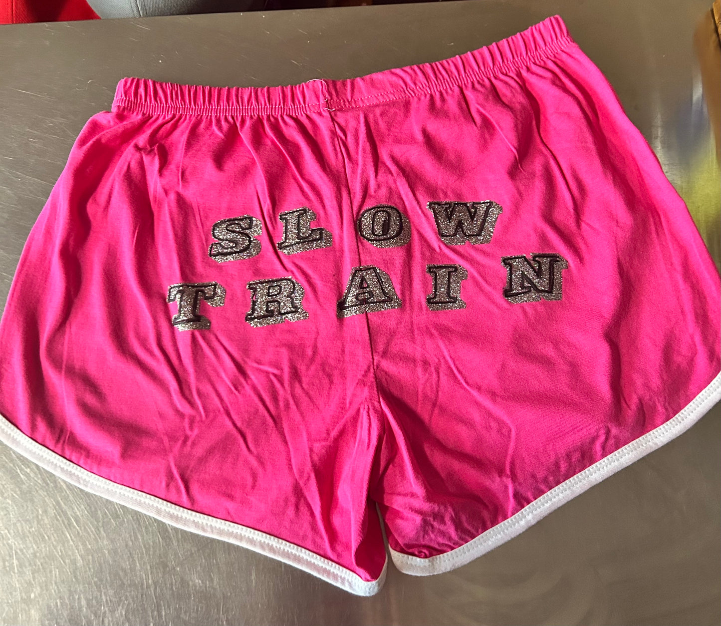 BMFS slow train Pink gym shorts