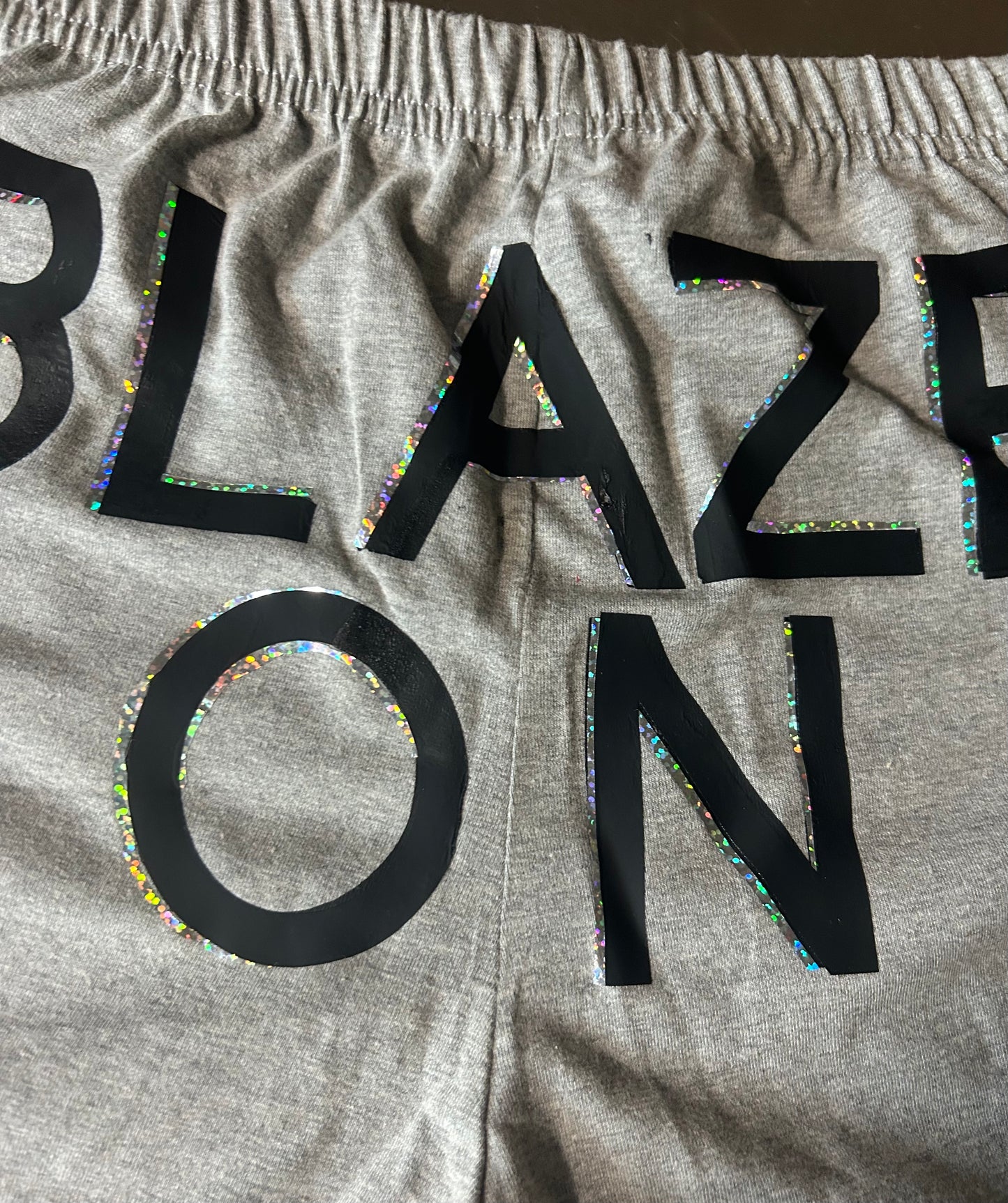 Blaze On gray gym shorts