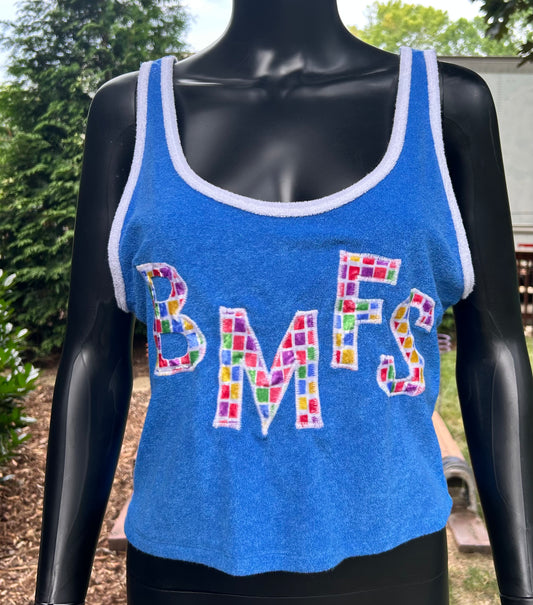 Terry cloth BMFS upcycled top