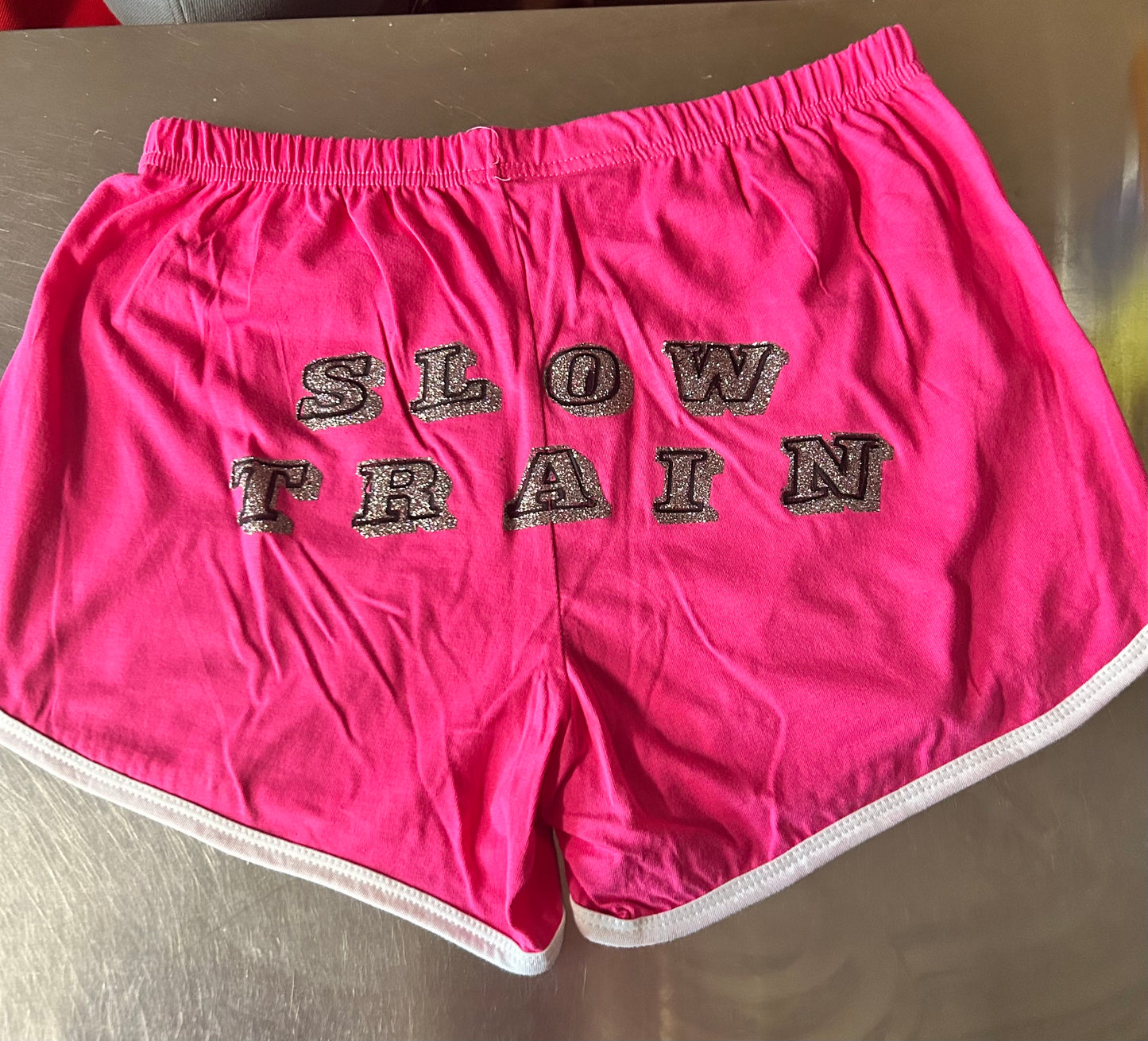 BMFS slow train Pink gym shorts