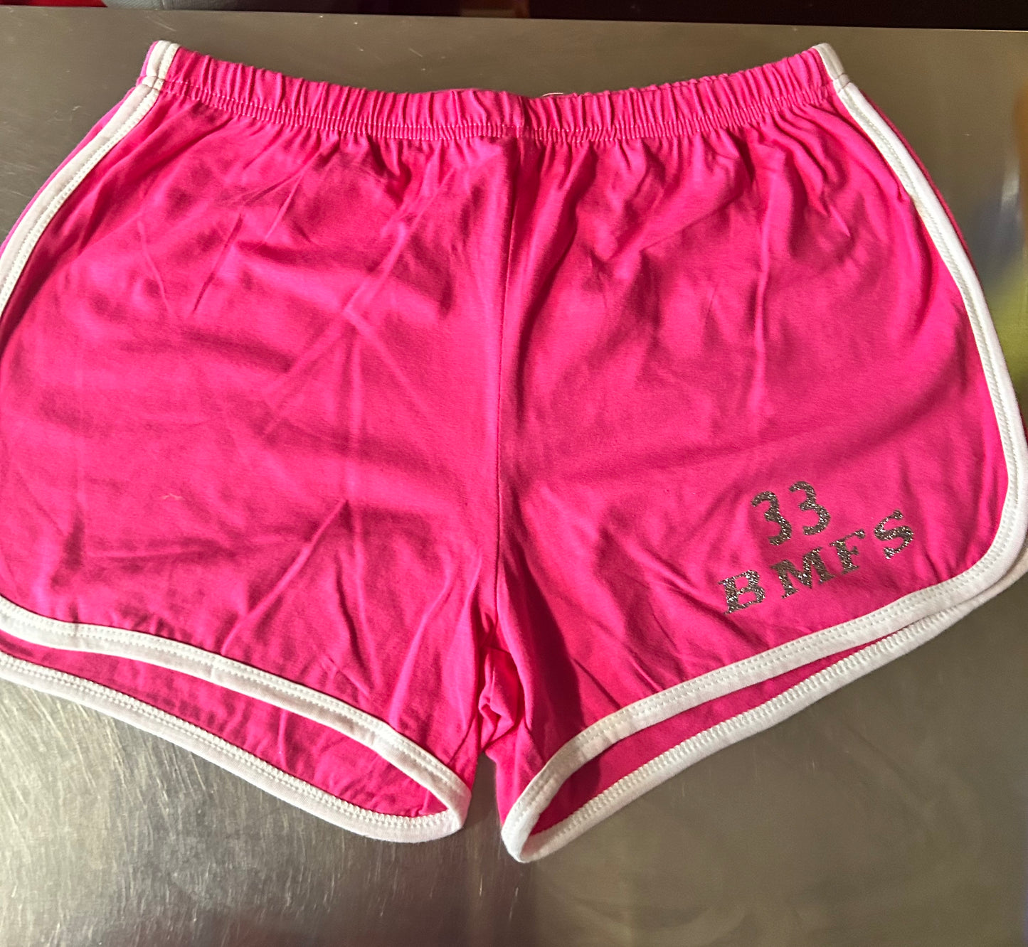 BMFS slow train Pink gym shorts