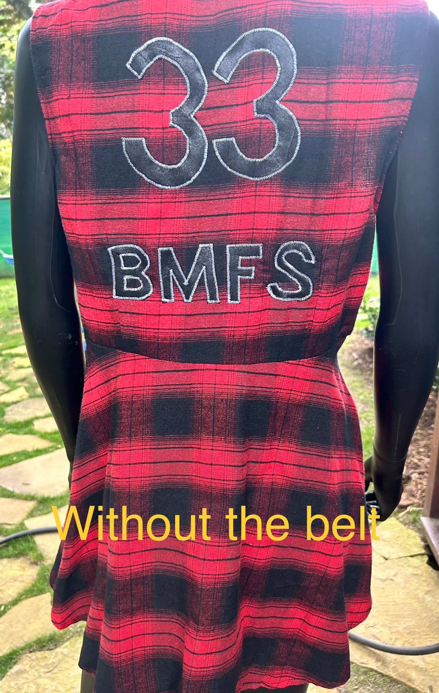 BMFS sleeveless flannel dress/ tunic top