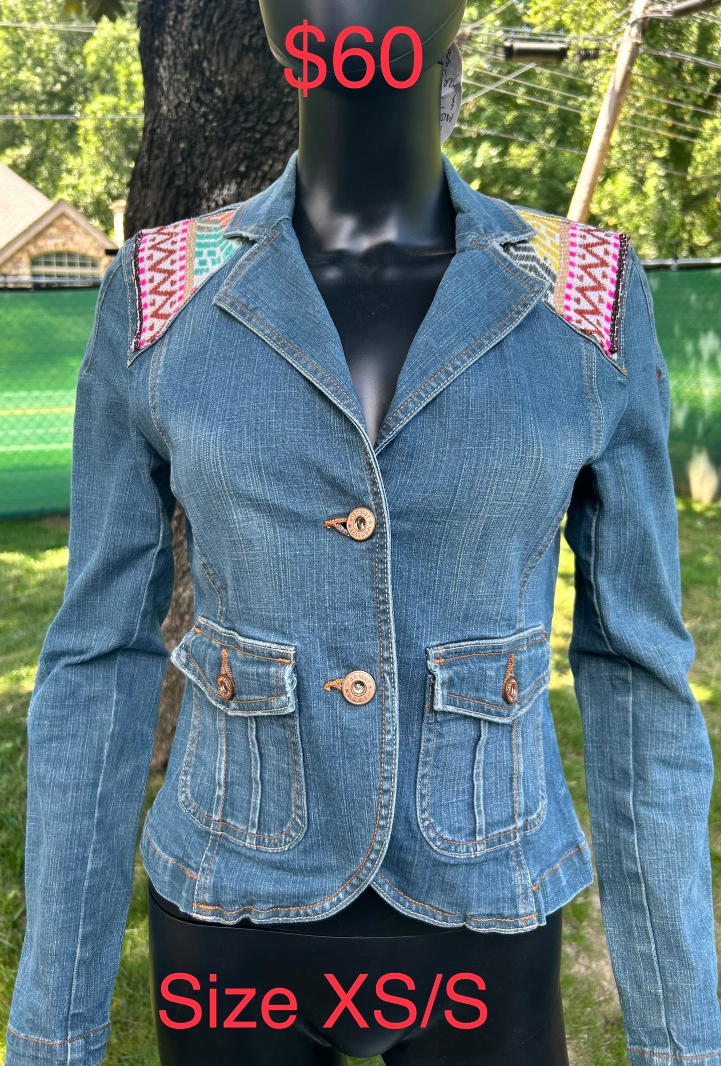 Mushroom daydream Jean jacket