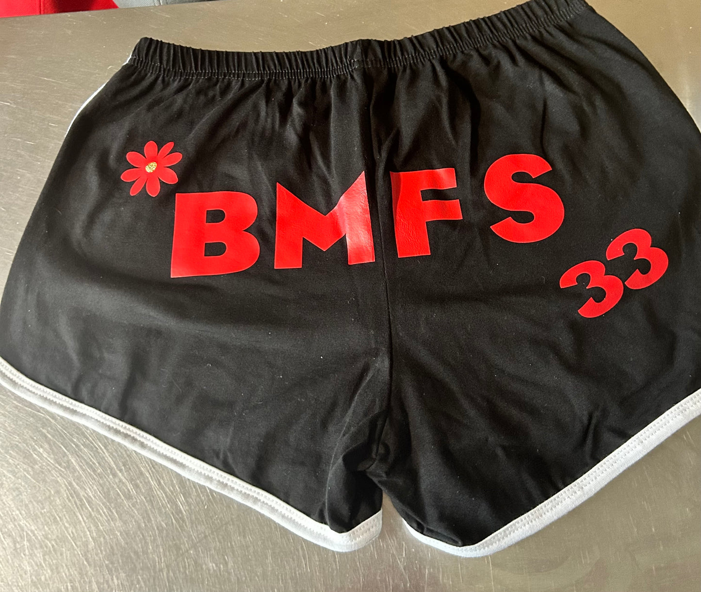 Black BMFS gym shorts