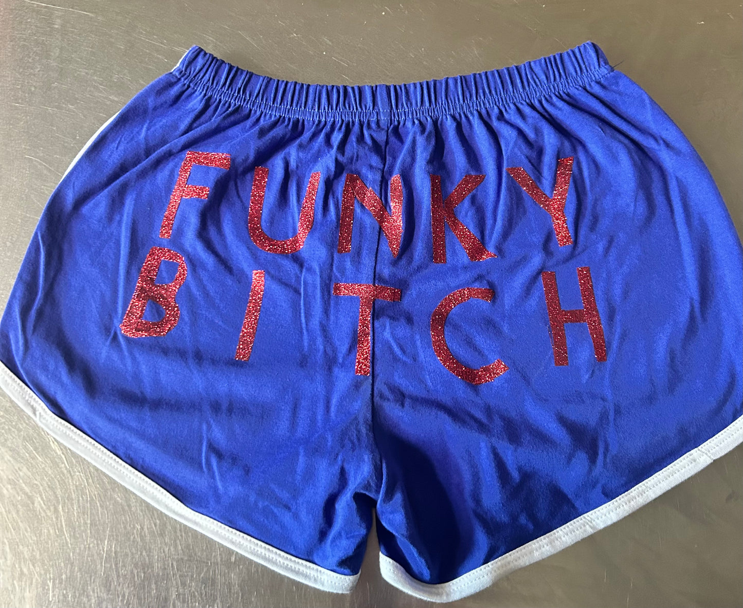 Blue funky bitch shorts