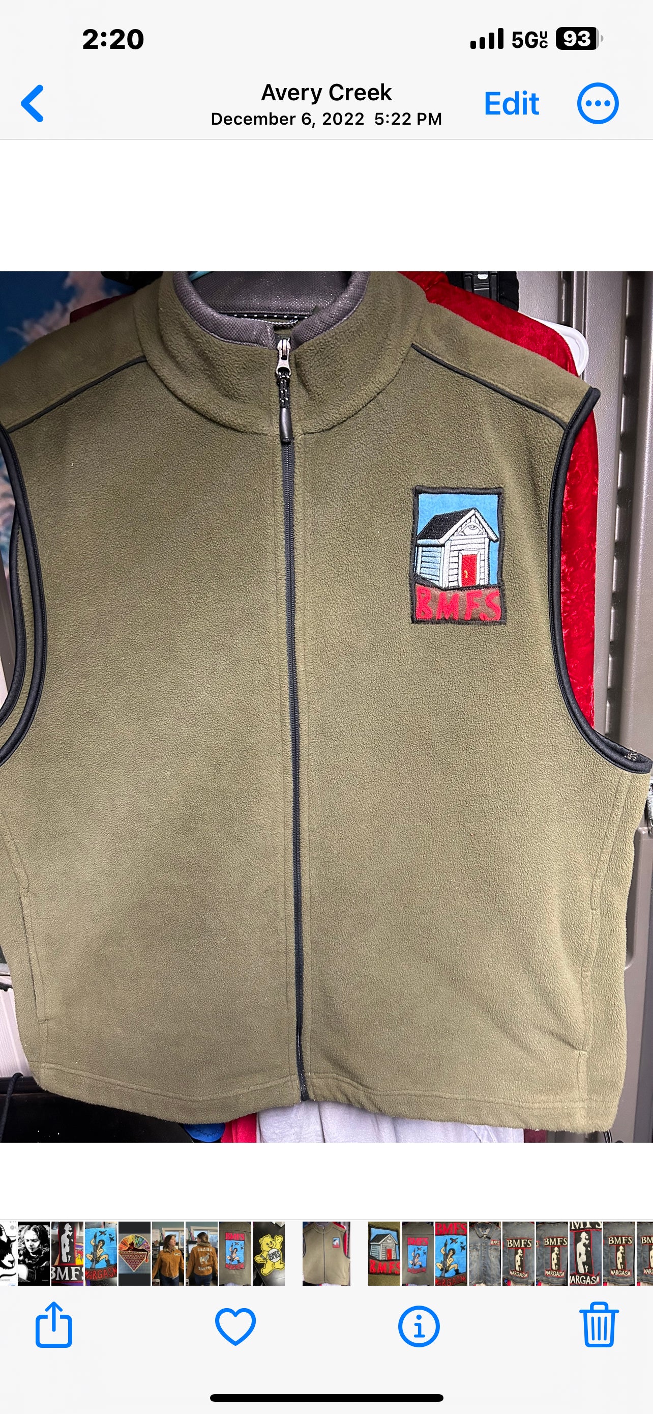 BMFS Wargasm fleece vest