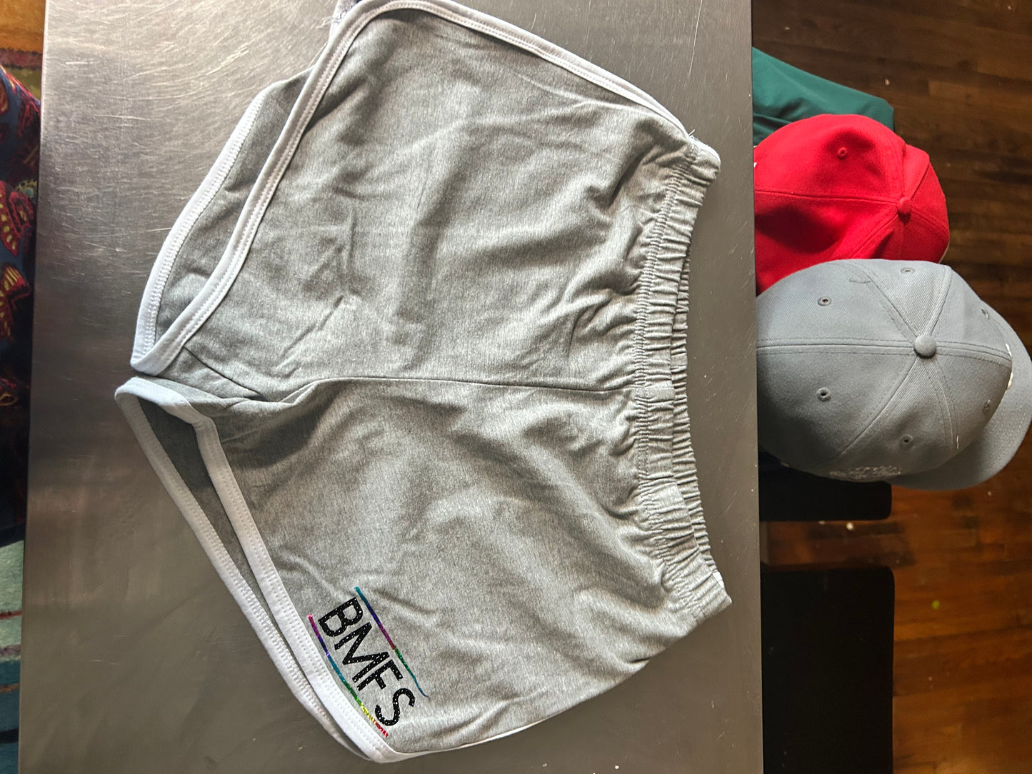 BMFS running rainbow shorts