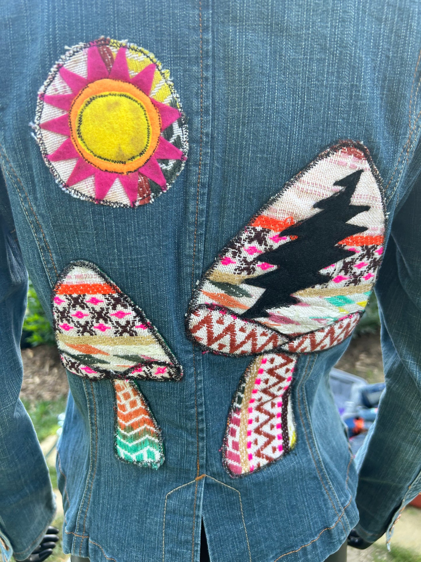 Mushroom daydream Jean jacket