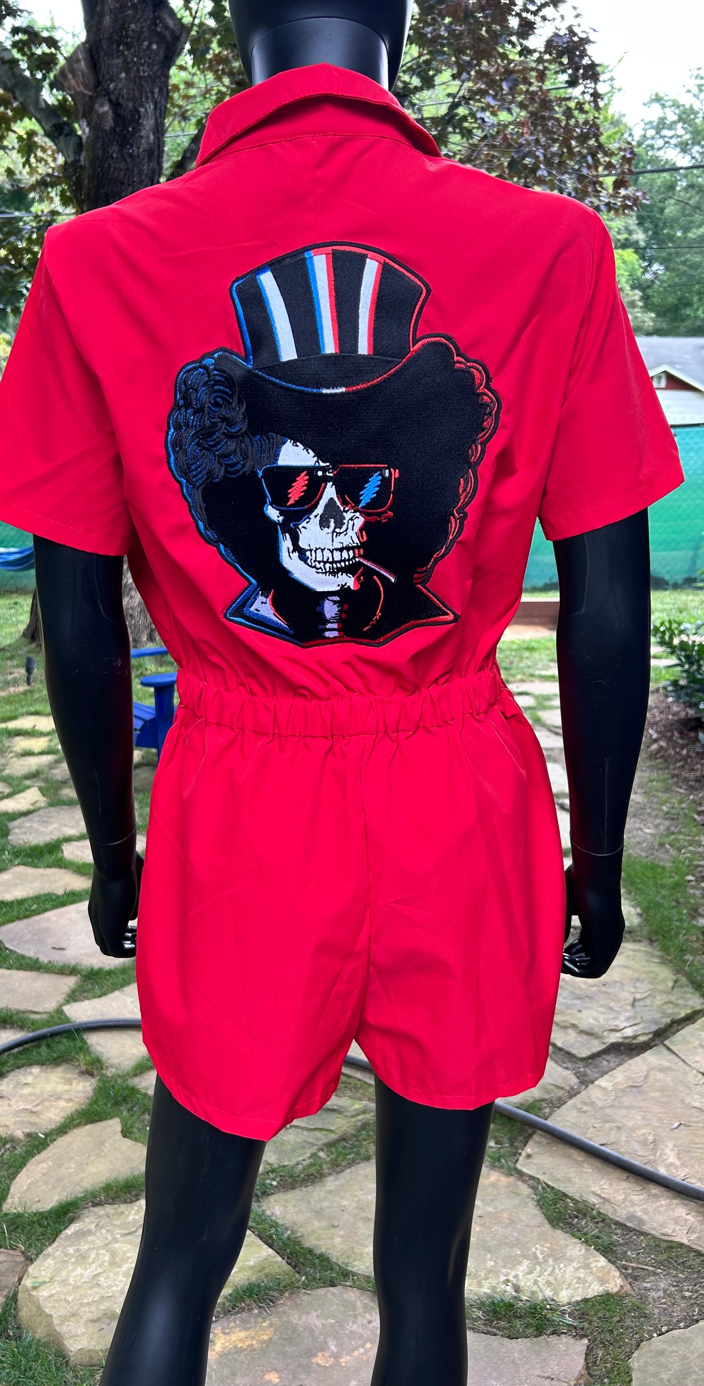 Short sleeve Uncle Sam romper